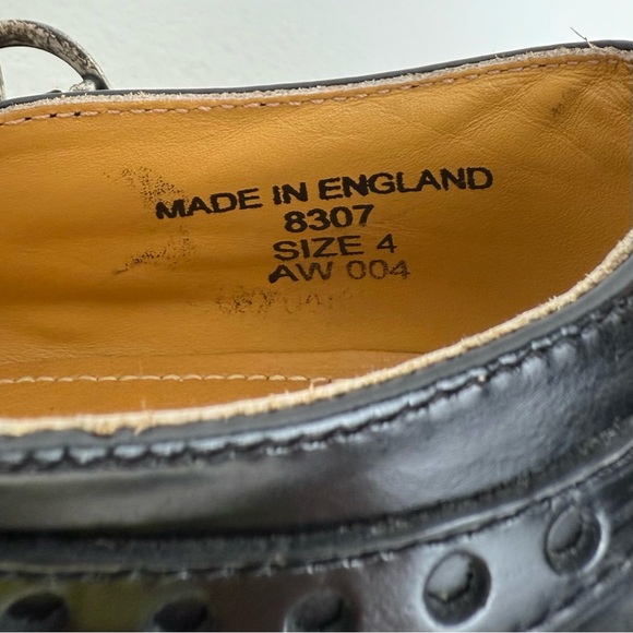 Vintage Dr. Martens England 8307 Black White Wingtip Heel Mary Janes Shoes UK 4 - Picture 16 of 16